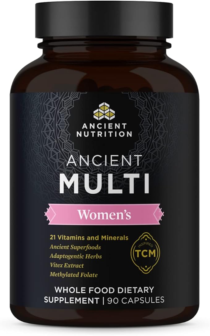 Ancient Nutrition Multivitamin for Women, Multi Women’s, Vitamin D, C, B12, Zinc, Magnesium, Supports Healthy Immune System and Bone Health, 90 Ct