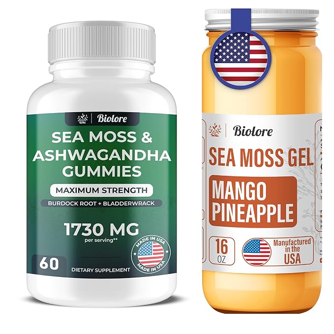 Ashwagandha Gummies & Mango/Pineapple Sea Moss Gel