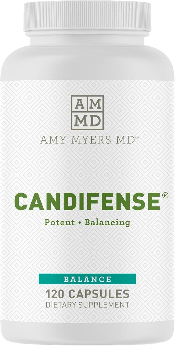 Amy Myers MD Candifense Candida Cleanse – Anti Overgrowth and Yeast Supplement – Herb Free Plant Based Enzymes – Supports Digestion & Gut Health – Amylase, Cellulase, Xylanase, Invertase – 120 Caps